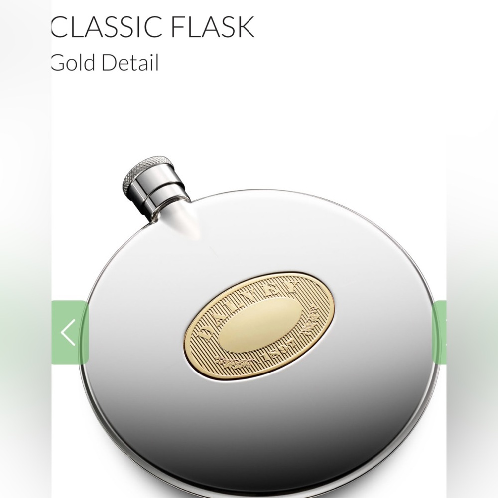 Dalvey the Classic Pocket Flask with Gold Badge Detail. NWT. Perfect Gift!